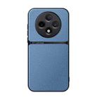 For OPPO A3 5G Litchi Leather Magnetic Full Coverage Shockproof Phone Case(Blue) - 1