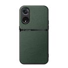 For OPPO A58 5G / A78 5G Litchi Leather Magnetic Full Coverage Shockproof Phone Case(Green) - 1