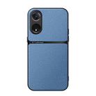 For OPPO A58 5G / A78 5G Litchi Leather Magnetic Full Coverage Shockproof Phone Case(Blue) - 1