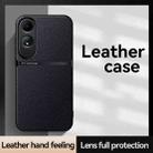 For OPPO A60 Litchi Leather Magnetic Full Coverage Shockproof Phone Case(Black) - 2