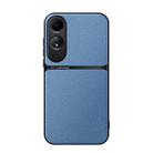 For OPPO A60 Litchi Leather Magnetic Full Coverage Shockproof Phone Case(Blue) - 1