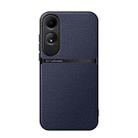 For OPPO A60 Litchi Leather Magnetic Full Coverage Shockproof Phone Case(Navy Blue) - 1