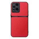 For OPPO Find X3 Litchi Leather Magnetic Full Coverage Shockproof Phone Case(Red) - 1