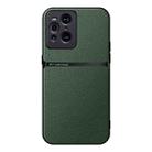 For OPPO Find X3 Litchi Leather Magnetic Full Coverage Shockproof Phone Case(Green) - 1