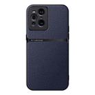 For OPPO Find X3 Litchi Leather Magnetic Full Coverage Shockproof Phone Case(Navy Blue) - 1