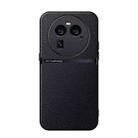 For OPPO Find X6 Litchi Leather Magnetic Full Coverage Shockproof Phone Case(Black) - 1