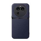 For OPPO Find X6 Pro Litchi Leather Magnetic Full Coverage Shockproof Phone Case(Navy Blue) - 1