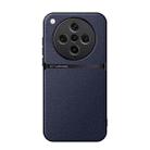 For OPPO Find X8 Pro Litchi Leather Magnetic Full Coverage Shockproof Phone Case(Navy Blue) - 1