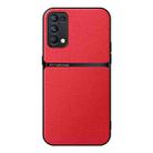 For OPPO Reno5 4G / 5G Litchi Leather Magnetic Full Coverage Shockproof Phone Case(Red) - 1