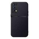 For OPPO Reno5 Pro Litchi Leather Magnetic Full Coverage Shockproof Phone Case(Black) - 1