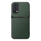 For OPPO Reno5 Pro Litchi Leather Magnetic Full Coverage Shockproof Phone Case(Green) - 1