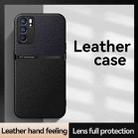 For OPPO Reno6 5G Litchi Leather Magnetic Full Coverage Shockproof Phone Case(Navy Blue) - 2