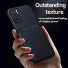 For OPPO Reno6 Pro+ 5G Litchi Leather Magnetic Full Coverage Shockproof Phone Case(Black) - 3