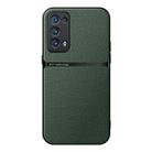 For OPPO Reno6 Pro+ 5G Litchi Leather Magnetic Full Coverage Shockproof Phone Case(Green) - 1