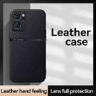 For OPPO Reno7 5G Litchi Leather Magnetic Full Coverage Shockproof Phone Case(Black) - 2