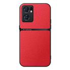 For OPPO Reno7 SE 5G Litchi Leather Magnetic Full Coverage Shockproof Phone Case(Red) - 1