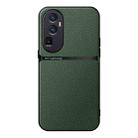 For OPPO Reno10 Pro+ Litchi Leather Magnetic Full Coverage Shockproof Phone Case(Green) - 1