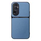 For OPPO Reno10 Pro+ Litchi Leather Magnetic Full Coverage Shockproof Phone Case(Blue) - 1