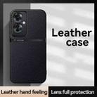 For OPPO Reno11 F Litchi Leather Magnetic Full Coverage Shockproof Phone Case(Blue) - 2