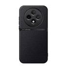 For OPPO Reno12 F 5G Litchi Leather Magnetic Full Coverage Shockproof Phone Case(Black) - 1