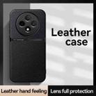 For OPPO Reno12 F 5G Litchi Leather Magnetic Full Coverage Shockproof Phone Case(Red) - 2