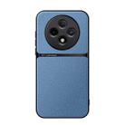 For OPPO Reno12 F 5G Litchi Leather Magnetic Full Coverage Shockproof Phone Case(Blue) - 1