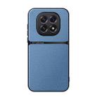 For OPPO  A5 5G Global Litchi Leather Magnetic Full Coverage Shockproof Phone Case(Blue) - 1