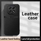 For OPPO  A5 5G Global Litchi Leather Magnetic Full Coverage Shockproof Phone Case(Navy Blue) - 2