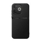 For OPPO  A5 Pro 5G Litchi Leather Magnetic Full Coverage Shockproof Phone Case(Black) - 1