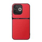 For OPPO  A5 Pro 5G Litchi Leather Magnetic Full Coverage Shockproof Phone Case(Red) - 1