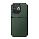 For OPPO  A5 Pro 5G Litchi Leather Magnetic Full Coverage Shockproof Phone Case(Green) - 1