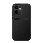 For OPPO Reno13 F 5G Litchi Leather Magnetic Full Coverage Shockproof Phone Case(Black) - 1
