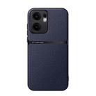 For OPPO Reno13 F 5G Litchi Leather Magnetic Full Coverage Shockproof Phone Case(Navy Blue) - 1