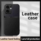 For OPPO Reno13 F 5G Litchi Leather Magnetic Full Coverage Shockproof Phone Case(Navy Blue) - 2