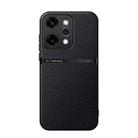 For OPPO  Reno14 Pro Global Litchi Leather Magnetic Full Coverage Shockproof Phone Case(Black) - 1