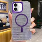 For iPhone 16 Blade Glitter MagSafe Phone Case(Purple) - 1