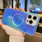 For iPhone 15 Pro Ink Gen2 Gradient MagSafe PC Hybrid TPU Phone Case(Blue) - 1