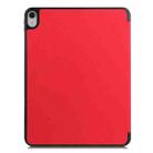 For iPad Air 2022 / 2020 10.9 Custer Texture TPU Horizontal Flip Leather Case with Sleep / Wake-up Function & Three-folding Holder & Pen Slot(Red) - 3