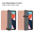 For iPad Air 2022 / 2020 10.9 Custer Texture TPU Horizontal Flip Leather Case with Sleep / Wake-up Function & Three-folding Holder & Pen Slot(Rose Gold) - 7