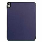 For iPad Air 2022 / 2020 10.9 Custer Texture TPU Horizontal Flip Leather Case with Sleep / Wake-up Function & Three-folding Holder & Pen Slot(Dark Blue) - 3