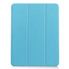 For iPad Air 2022 / 2020 10.9 Custer Texture TPU Horizontal Flip Leather Case with Sleep / Wake-up Function & Three-folding Holder & Pen Slot(Sky Blue) - 2