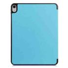 For iPad Air 2022 / 2020 10.9 Custer Texture TPU Horizontal Flip Leather Case with Sleep / Wake-up Function & Three-folding Holder & Pen Slot(Sky Blue) - 3