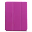 For iPad Air 2022 / 2020 10.9 Custer Texture TPU Horizontal Flip Leather Case with Sleep / Wake-up Function & Three-folding Holder & Pen Slot(Purple) - 2