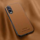 For OPPO K12x HUIYI Leather Magnetic Phone Case(Brown) - 1