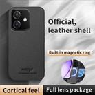 For OPPO A3x 5G India HUIYI Leather Magnetic Phone Case(Grey) - 2