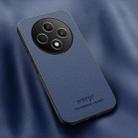 For OPPO Reno12 F 5G Global HUIYI Leather Magnetic Phone Case(Blue) - 1