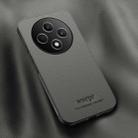 For OPPO Reno12 F 5G Global HUIYI Leather Magnetic Phone Case(Grey) - 1