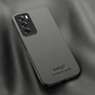 For OPPO Reno12 5G Global HUIYI Leather Magnetic Phone Case(Grey) - 1