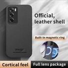 For OPPO Reno12 5G Global HUIYI Leather Magnetic Phone Case(Brown) - 2