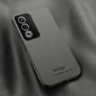 For OPPO A3 Pro India HUIYI Leather Magnetic Phone Case(Grey) - 1